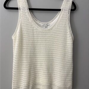 Tribal Cream Knit Tank Top